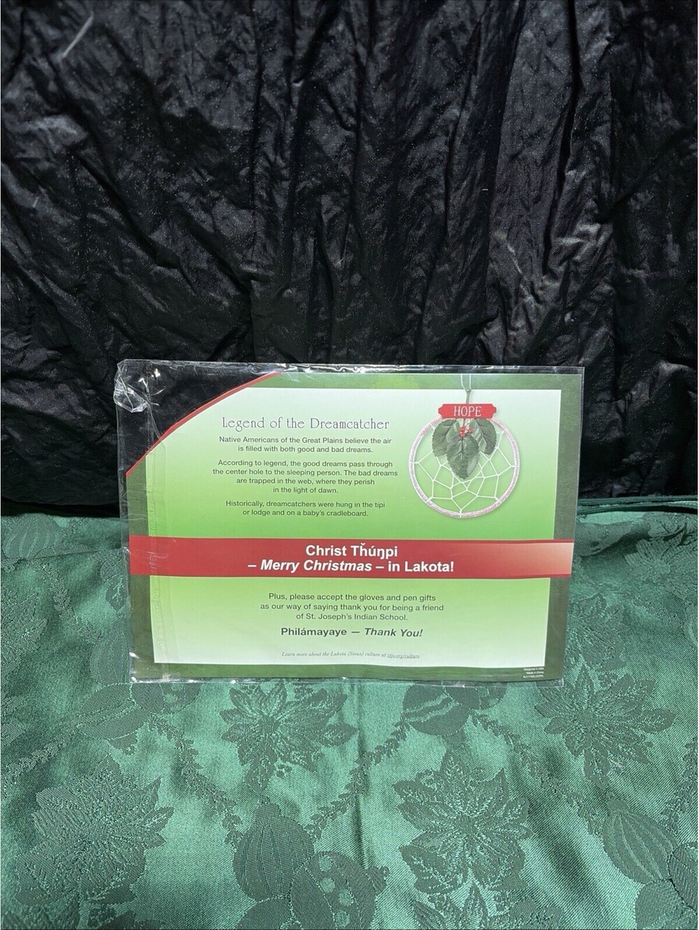 New St. Joseph's Indian School Hope Dreamcatcher Ornament & Gloves